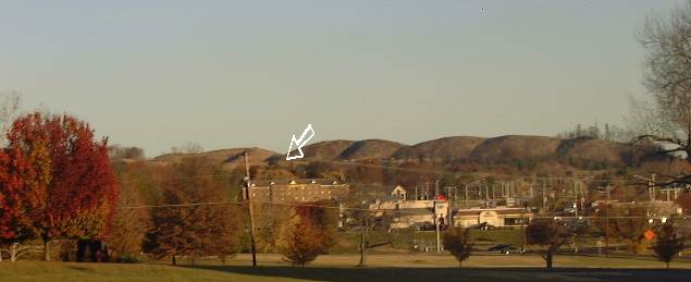 Photograph of Pine Ridge on November 4, 2001. Viewed from the City Center area near the Garden Plaza Hotel.