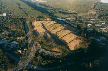 Aerial view of Pine Ridge, approaching from the west.