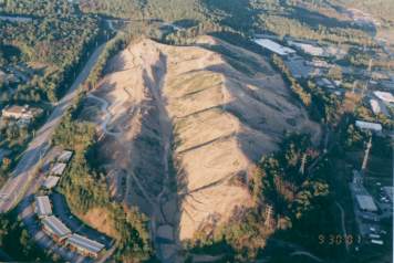 Aerial view of Pine Ridge from the west.